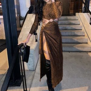 Meshki Christina Backless Maxi Wrap Dress